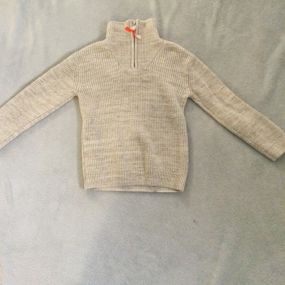 Boys basic turtle neck, half zip fall sweater.